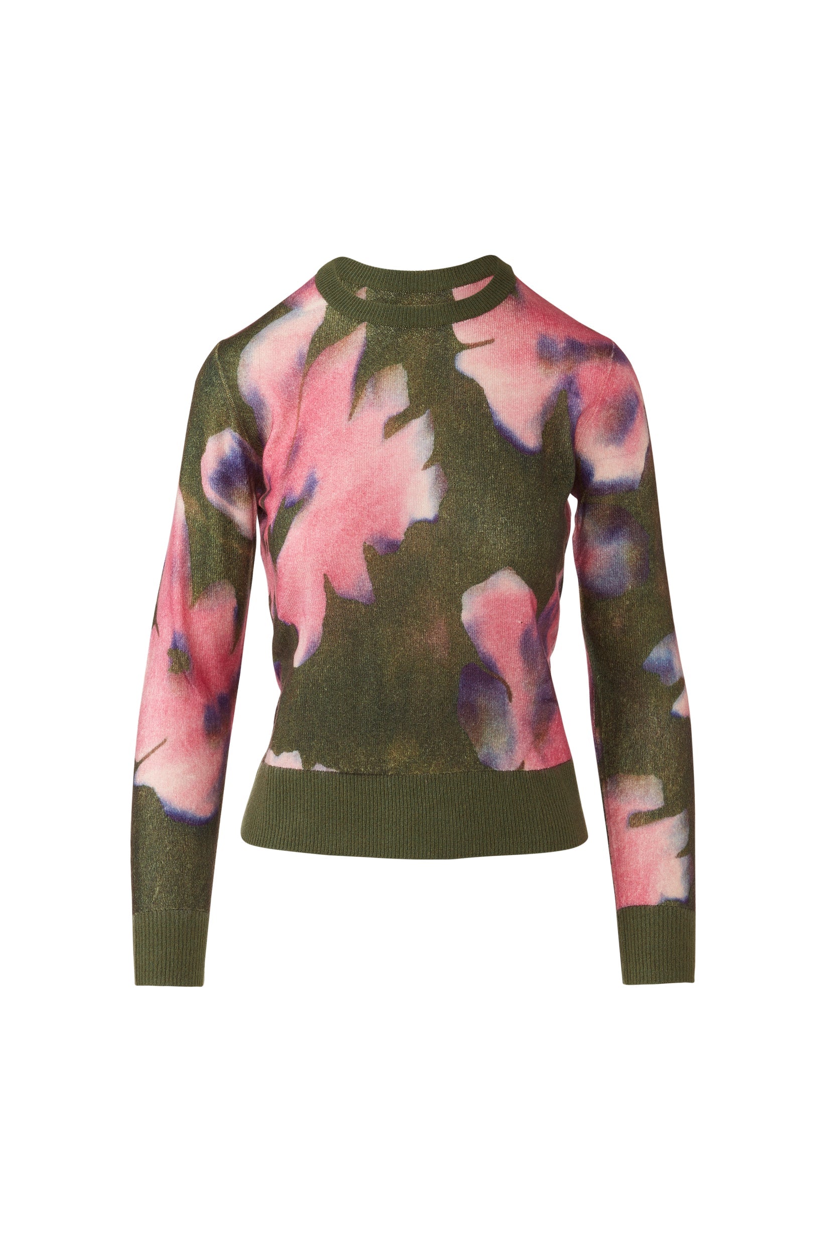 LFSC6-192o KINROSS Highland Blooms Crew Sweater