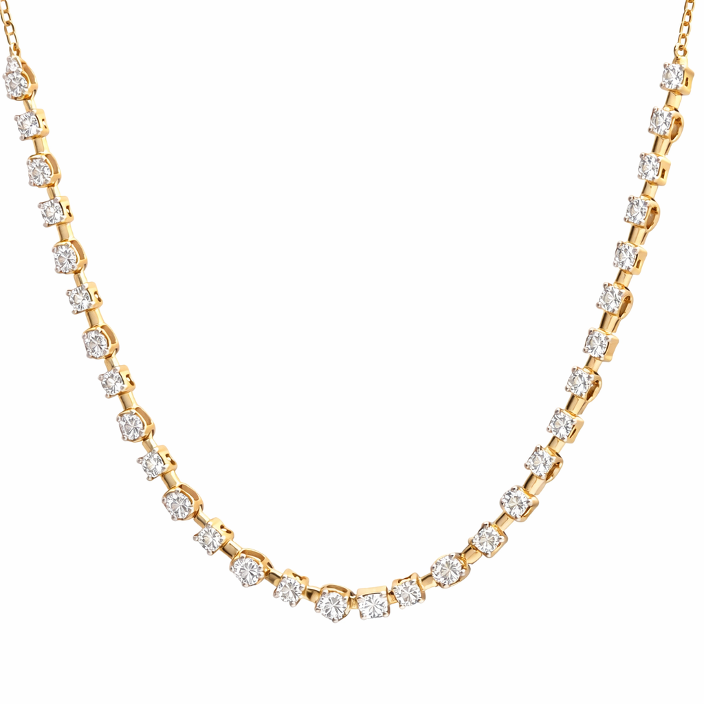 16000DWN4YNA1 14kt Yellow Gold Diamond Necklace