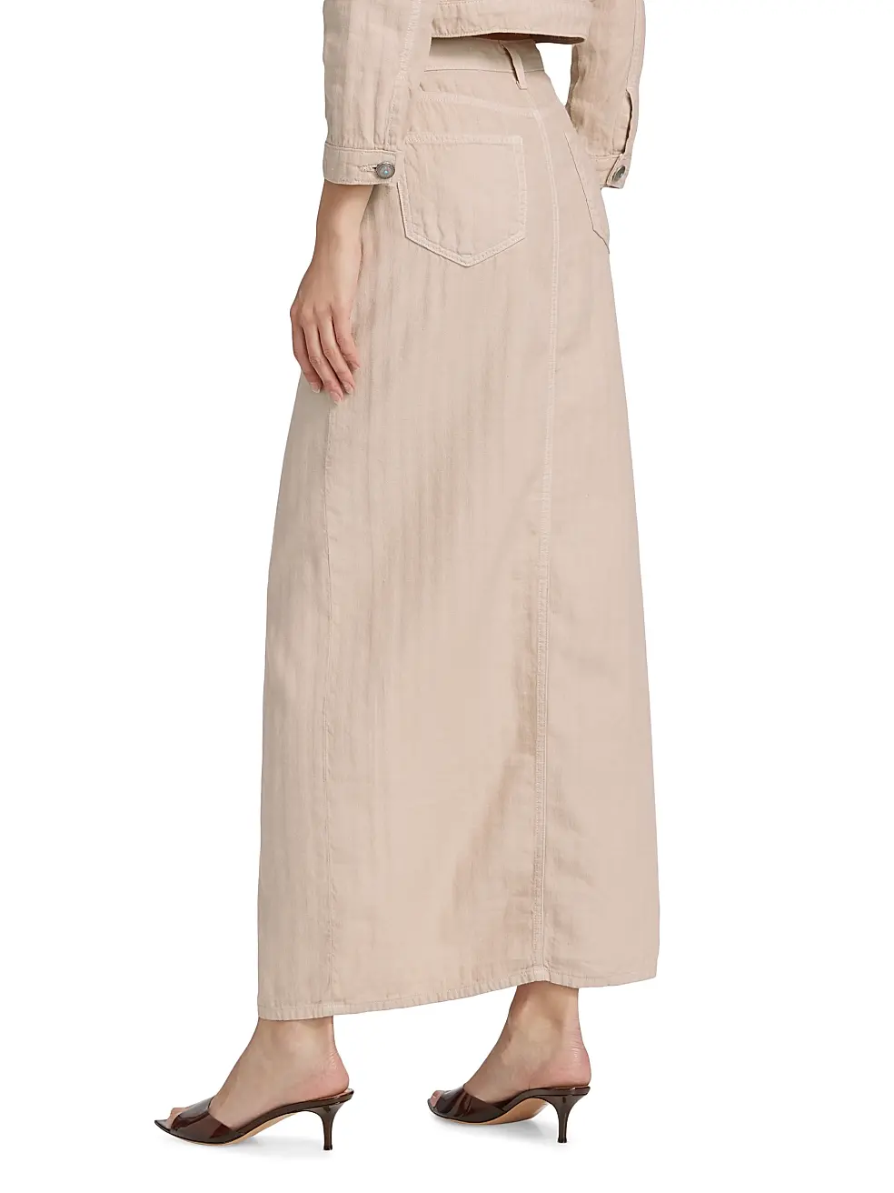 3454ALOceme L'AGENCE Carmy Slit Maxi Skirt