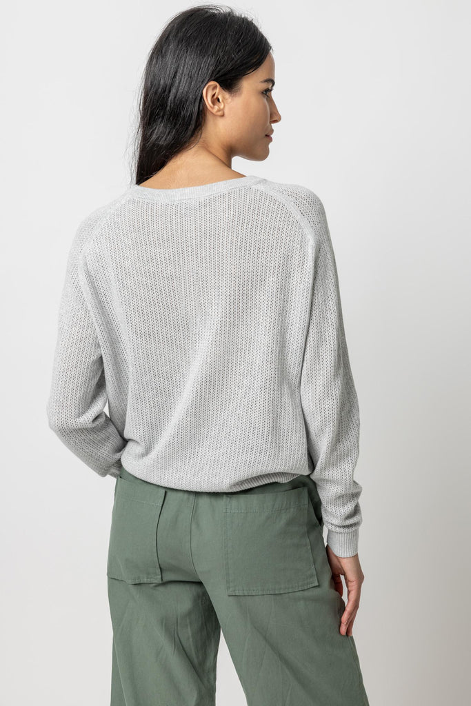 PA2445a Lilla P Saddle Sleeve Pullover Sweater