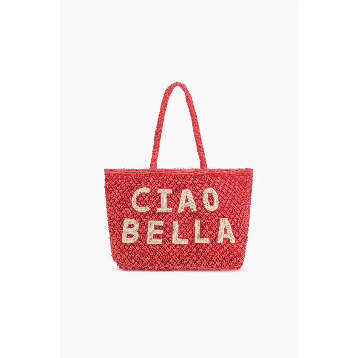 AB25-1508 America & Beyond Ciao Bella Beaded Macrame Tote