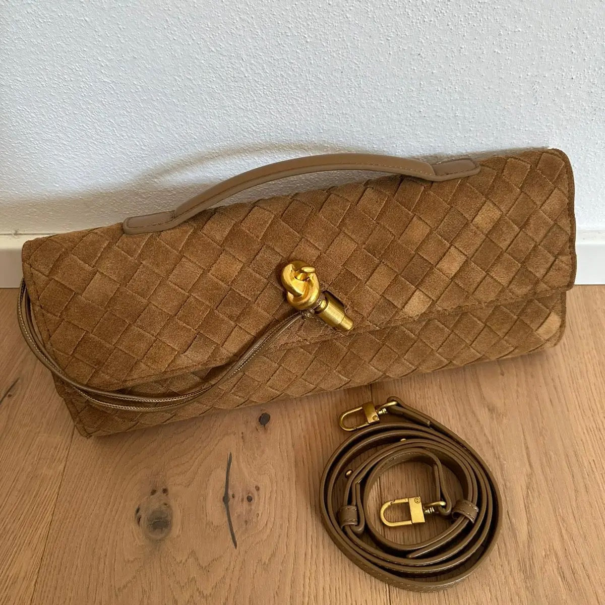 KnotPurse ZH Bags Suede Knot Clutch