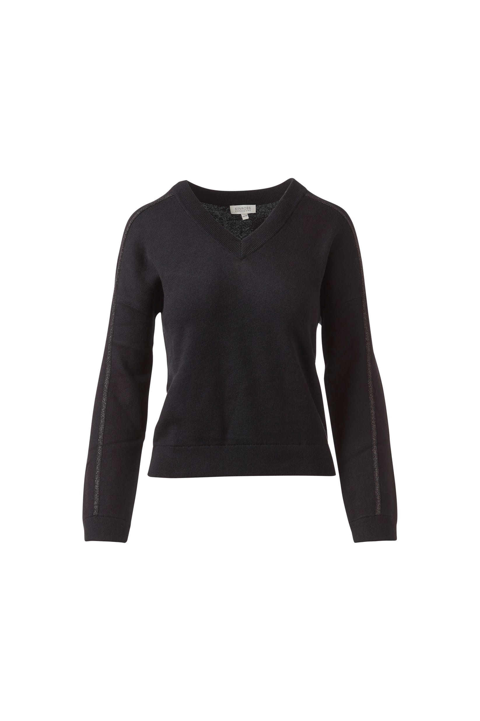 LFSD5-209b Lurex Tipped Doubleknit Vee