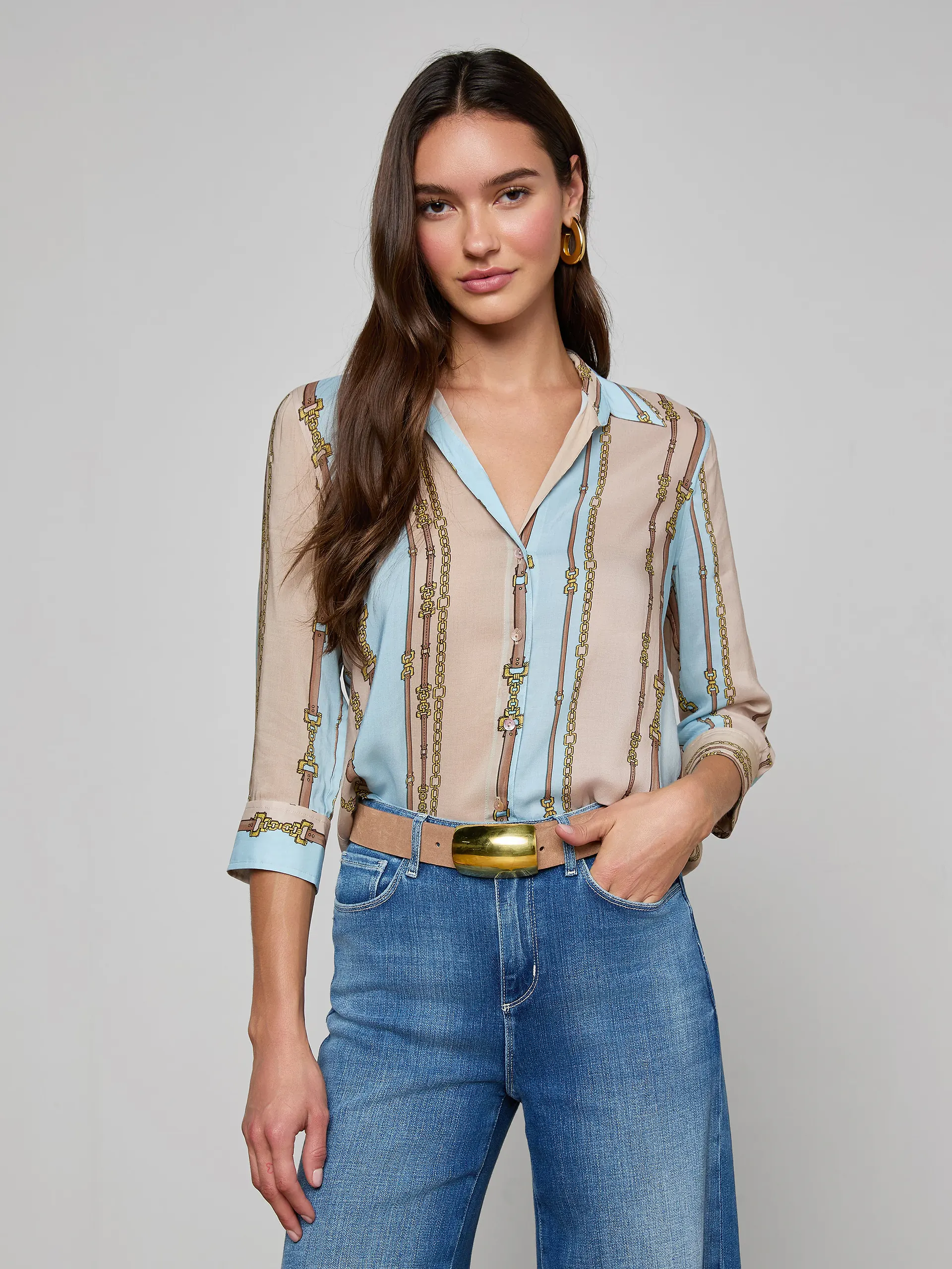 40405BTY-BSPL L'AGENCE Camille Blouse