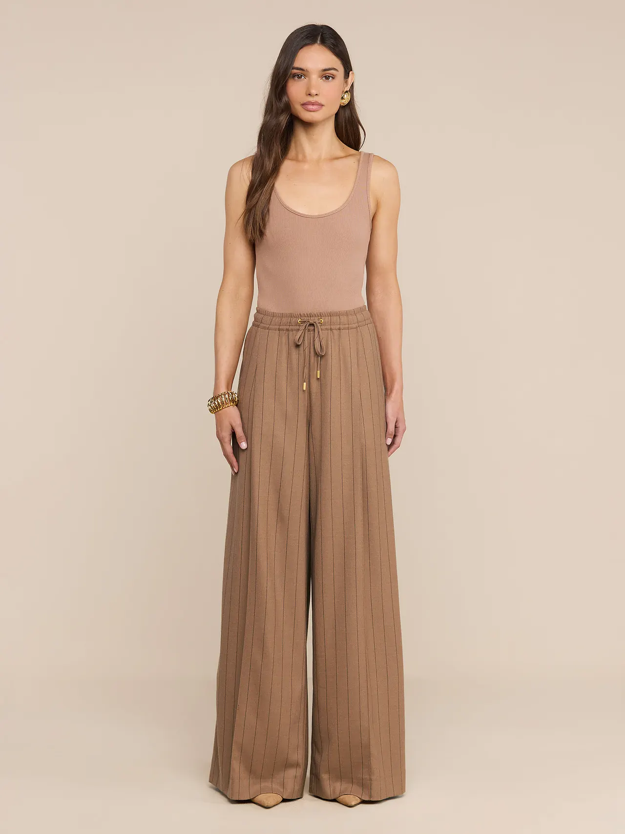 20006GHZm L'AGENCE Connie Drawstring Trouser Pant