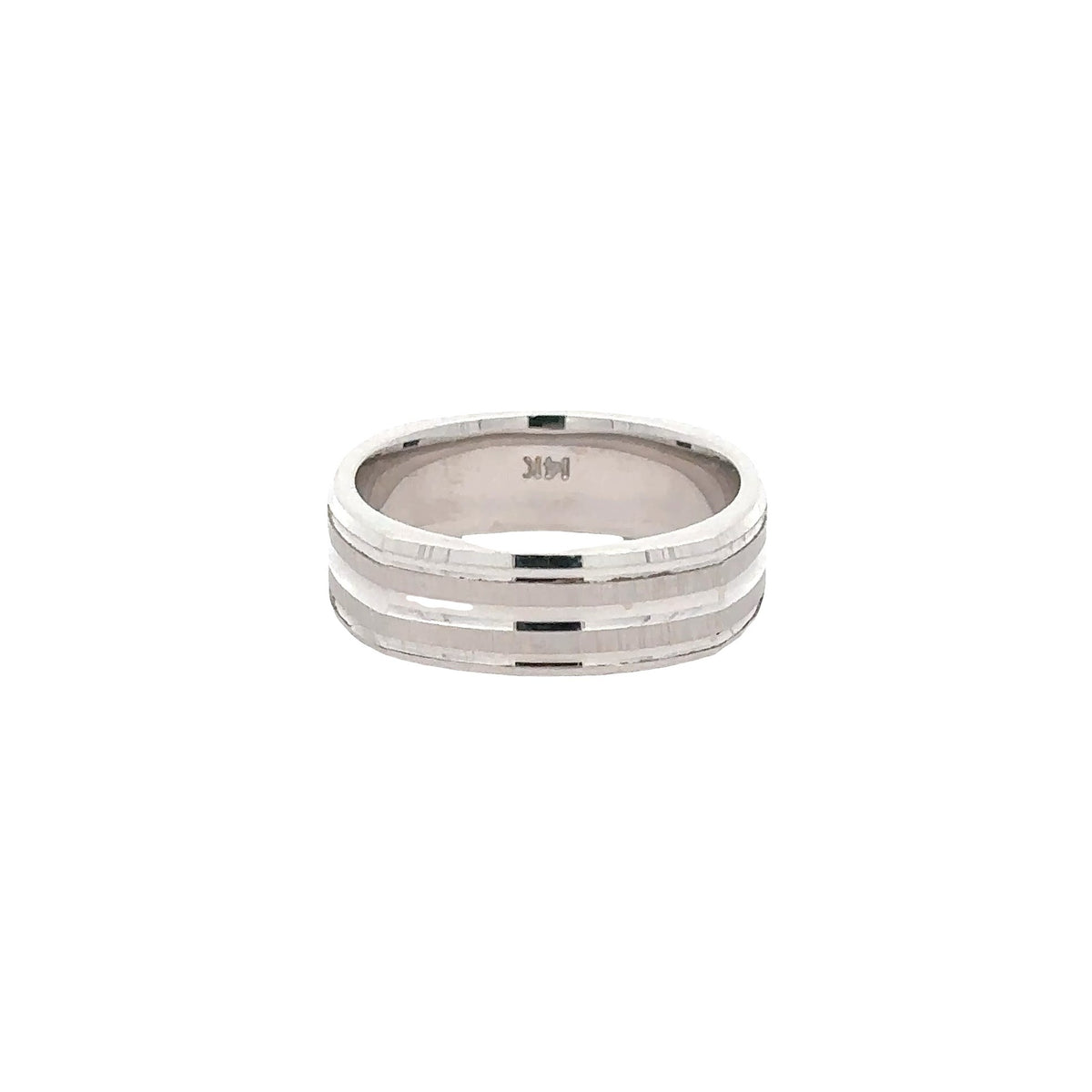 14kt white gold men's comfort fit band by Annmarie D'Ercole