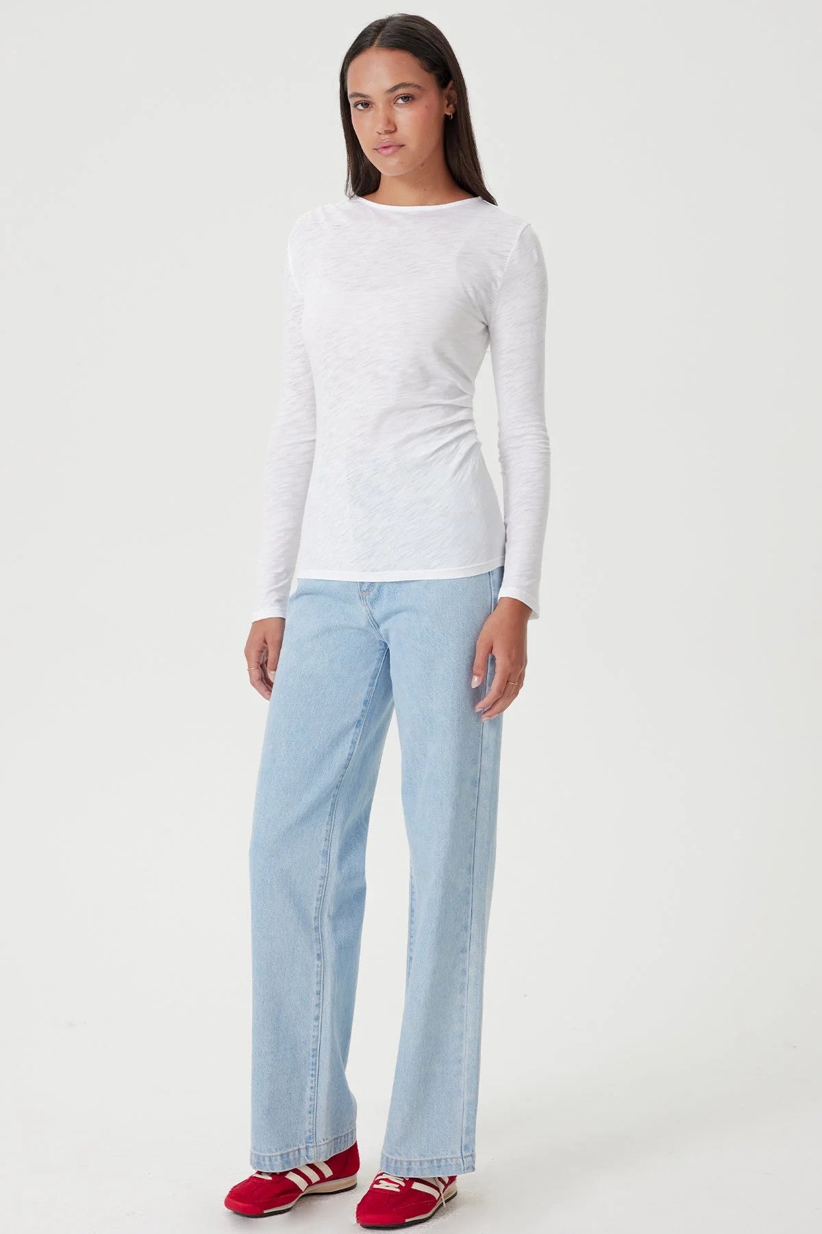 25290w Goldie L/S Draped Top