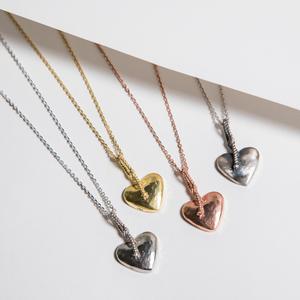 LG102 LOVE Grenades Sterling Silver Base with 14kt plating  Cherry heart Bomb W/18inch linked chain