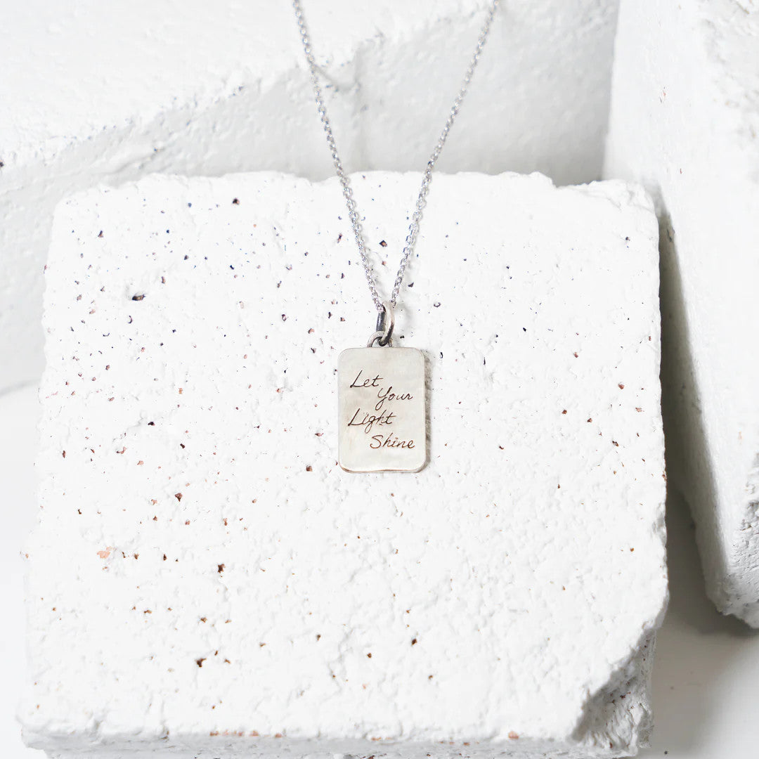 LG122 'Let your Light Shine' necklace on 18in chain