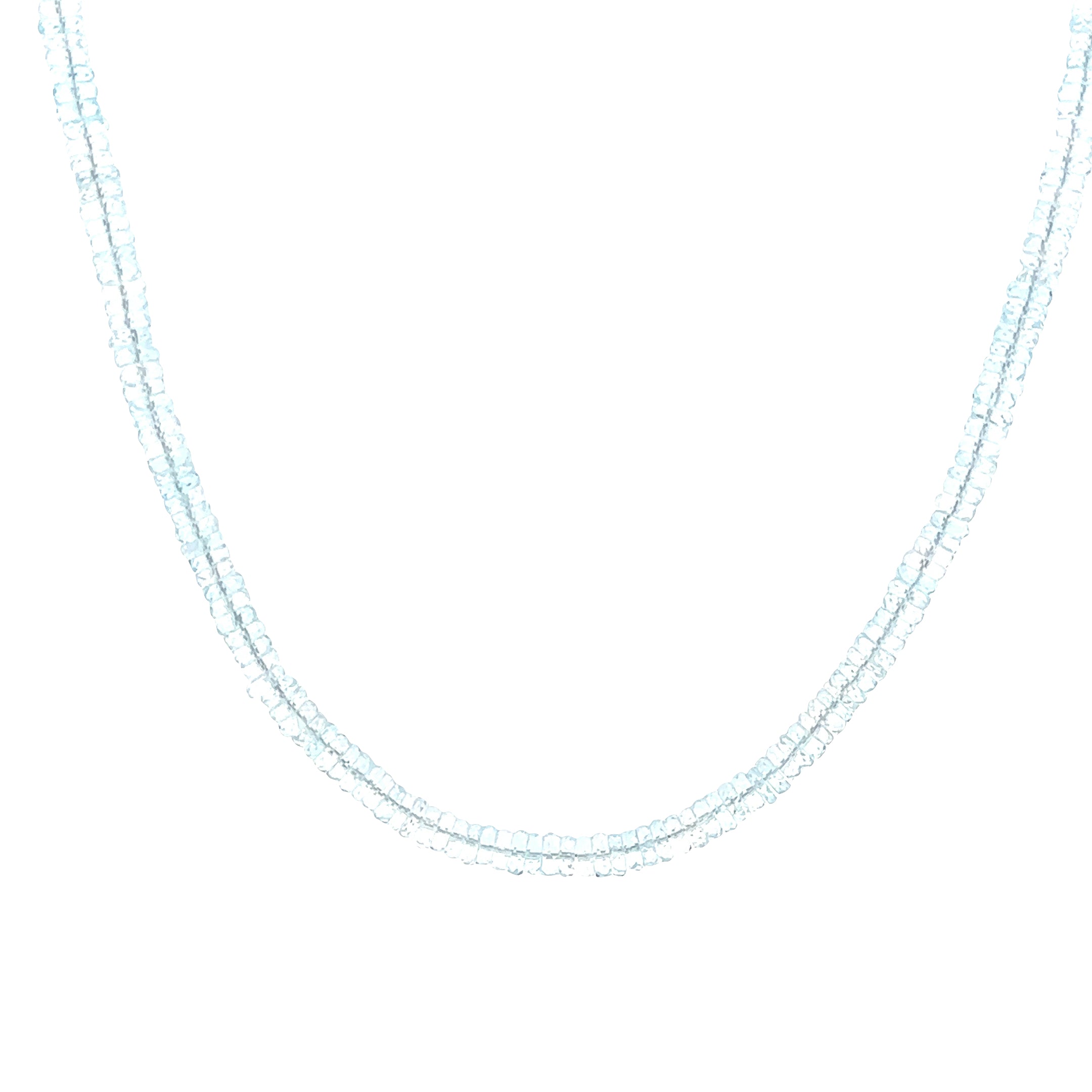 WD1938 Blue Topaz Beaded Necklace — 14K Yellow Gold