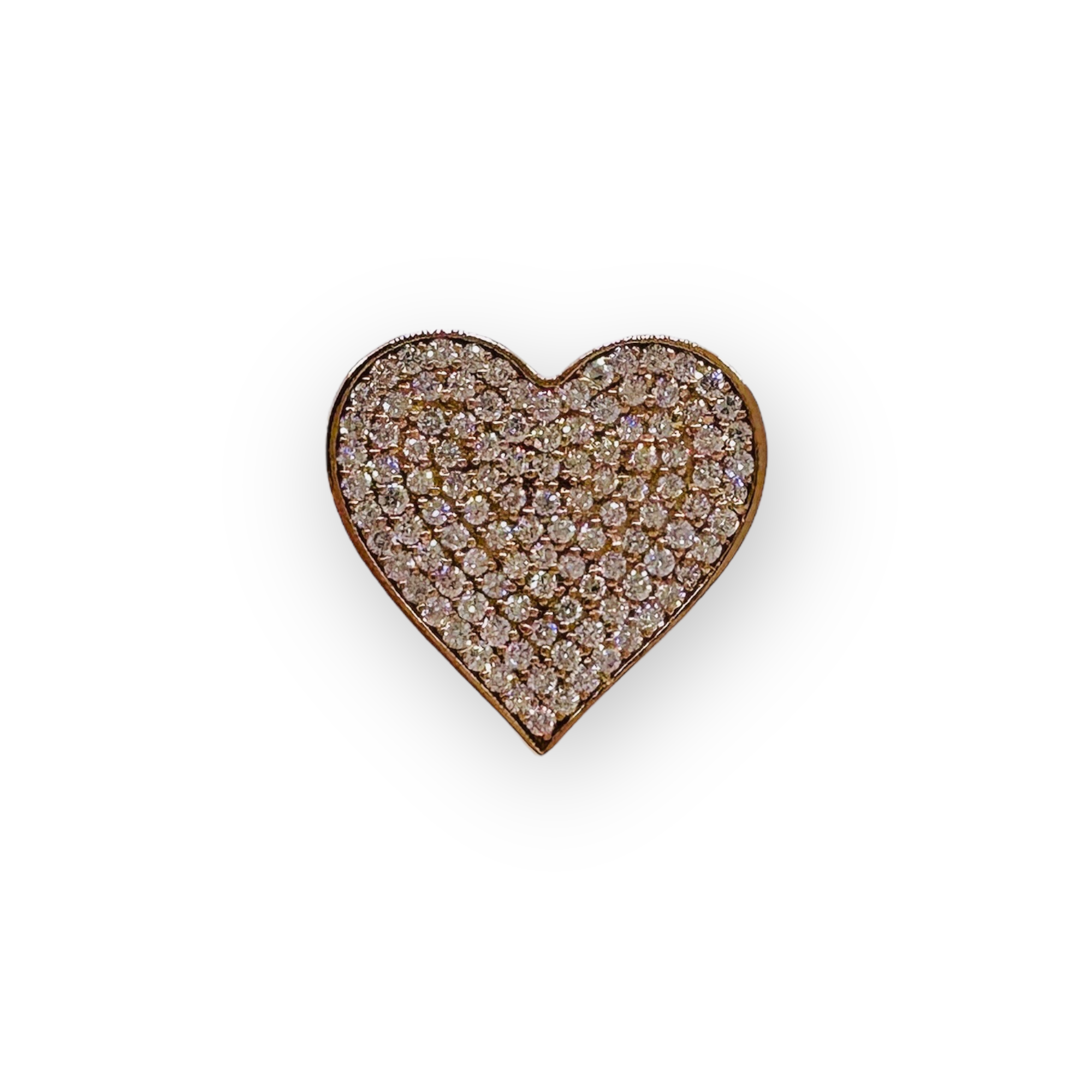 WD950 14kt Yellow gold pave Heart Ring
