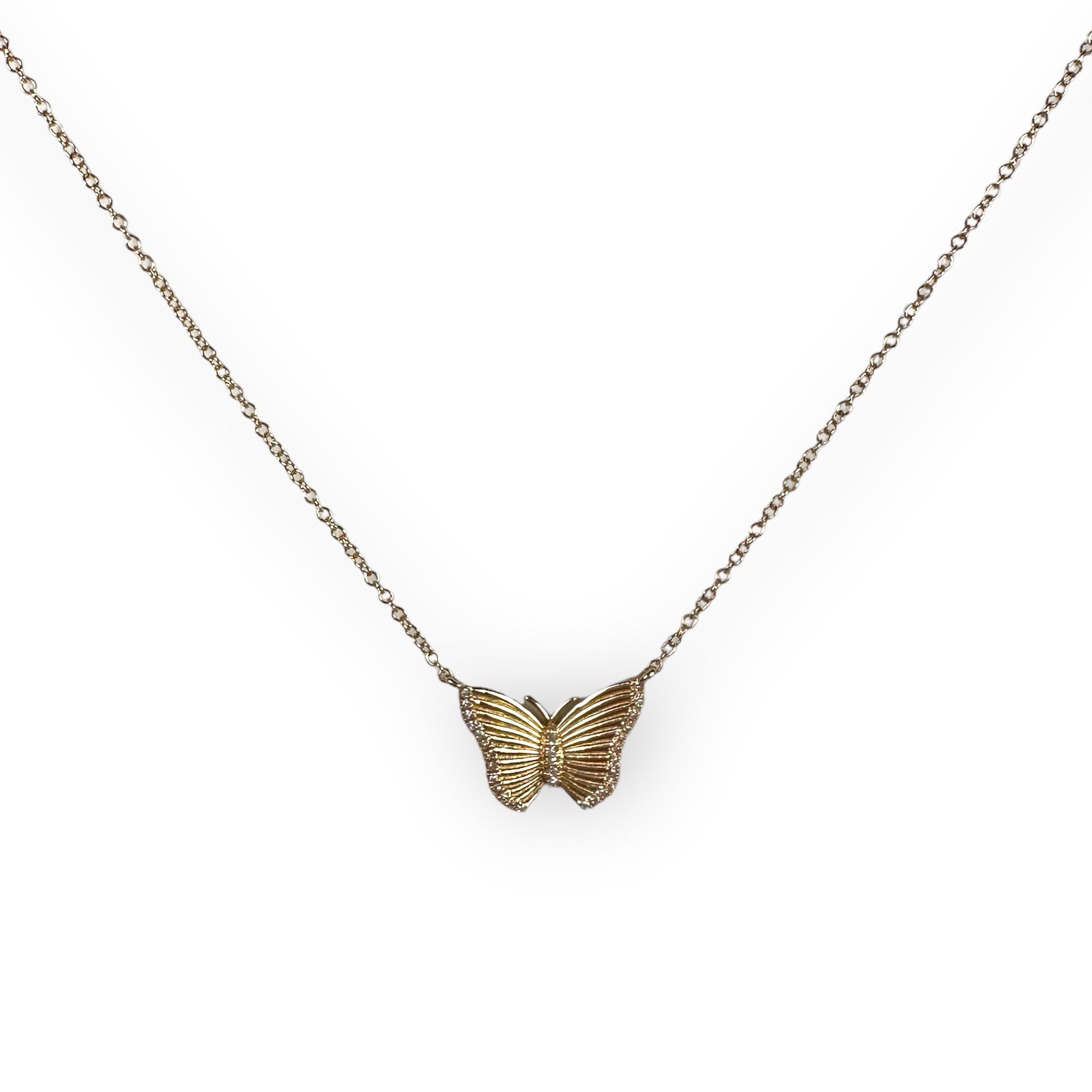 WD1103 14kt Butterfly Necklace